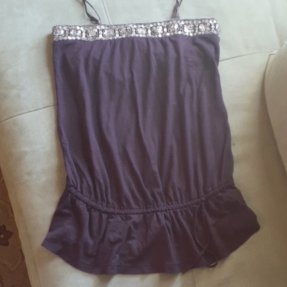 6/$25 Purple Bling Sequin Tank Top - Picture 4 of 4